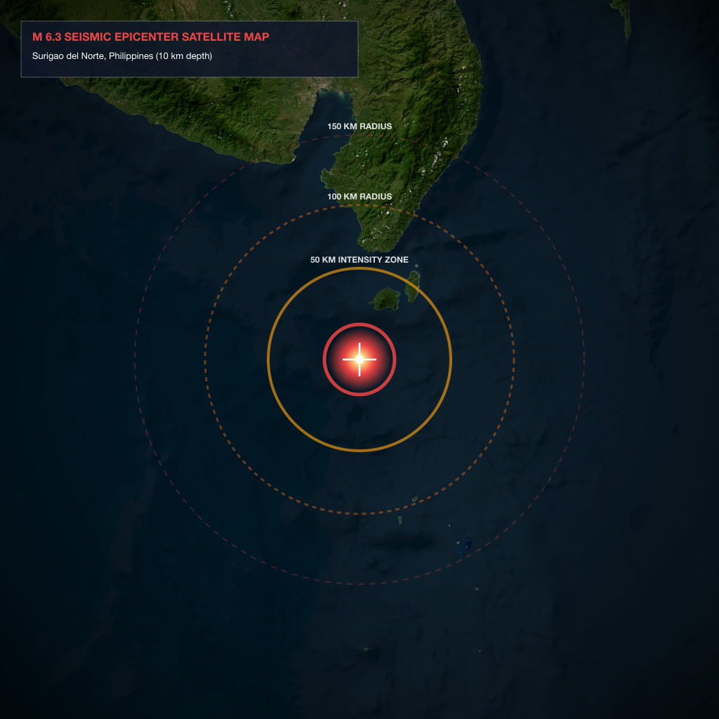 Linaog nga Magnitude 6.3 Nakapaangol sa Sarangani, Pilipinas